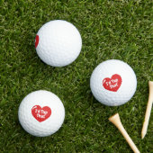 Valentines Day Golfer For Him Men Husband Heart ゴルフボール (インサイチュ 芝生)