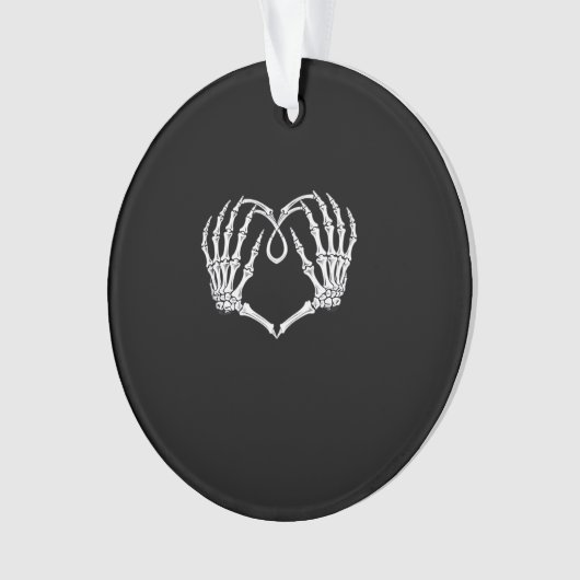 Valentines Day Gothic Heart With Skeleton Hands Va オーナメント (正面)