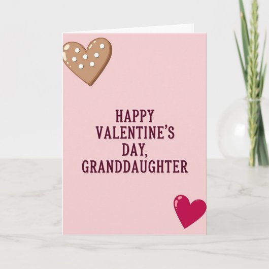 Valentines Day Granddaughter Card カード (正面)