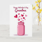 Valentines Day Grandma Hearts Card カード (黄色い花)