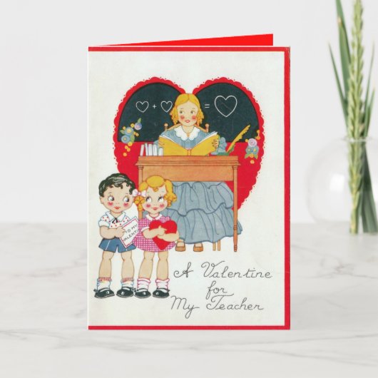 VALENTINES DAY GREETING CARDS FOR先生 – 学校 シーズンカード (正面)