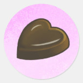 Valentines Day Heart ラウンドシール (正面)