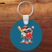Valentines Day Heart Baseball Drip Ice Cream Boys  キーホルダー (正面)
