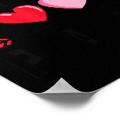 Valentines Day Heart Family Gamer Gaming New Paren ポスター (角)