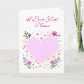 Valentine's Day  Heart Folded Blank Greeting Card カード (正面)