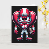 Valentine's Day Heart Football Team Player Sports  カード (黄色い花)