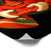 Valentines Day Heart Gamer Video Gaming Boys Men K ポスター (角)