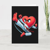 Valentine's Day Heart Karate Kick Mma Taekwondo Mu カード (正面)