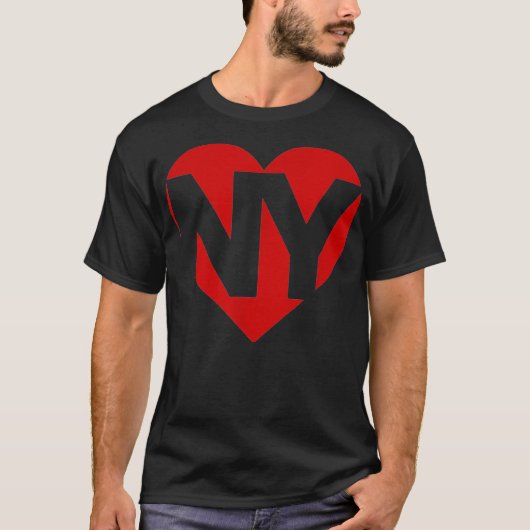 Valentines Day Heart New York NYC Heart I Love NY Tシャツ (正面)