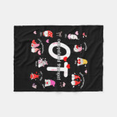 Valentines Day Heart Occupational Therast Ot Thera フリースブランケット (正面(横))