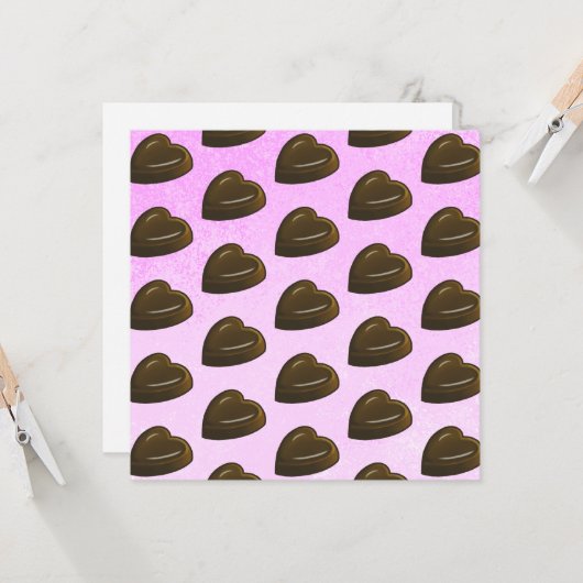 Valentine's Day Heart Pattern カード (正面/裏面インサイチュ)