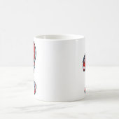 Valentines Day Heart Quarterback Football Srts コーヒーマグカップ (中央)