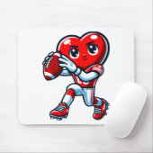 Valentines Day Heart Quarterback Football Srts  マウスパッド (マウス)