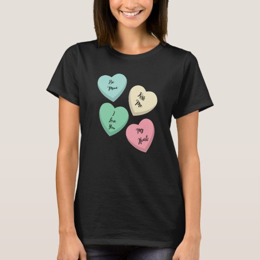 Valentine's Day Heart Sayings Tシャツ (正面)