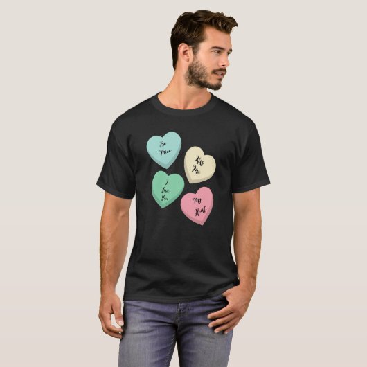 Valentine's Day Heart Sayings Tシャツ (正面フル)