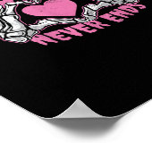 Valentines Day Heart Skeleton Hands Heart ポスター (角)