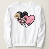 Valentine's Day heart sweater スウェットシャツ (デザイン正面)