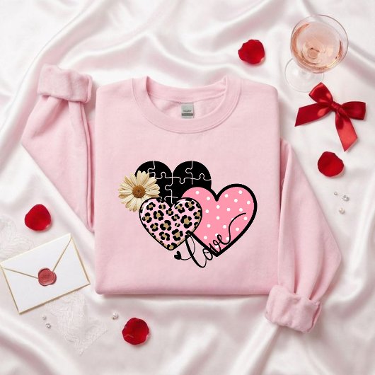 Valentine's Day heart sweater スウェットシャツ