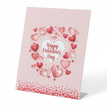 Valentine's Day Hearts and Gingham Check