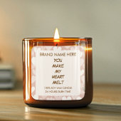 Valentine's Day Hearts Custom Candle Labels  スクエアシール