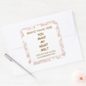 Valentine's Day Hearts Custom Candle Labels スクエアシール (封筒)