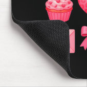 Valentines Day Hearts Leopard Coquette Bow Party W マウスパッド (コーナー)