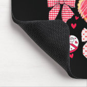 Valentines Day Hearts Leopard Coquette Bow Women G マウスパッド (コーナー)