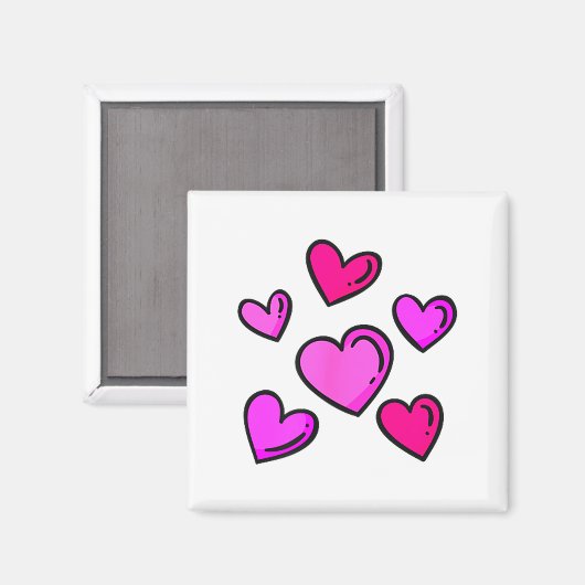 Valentines Day Hearts Love Graphic  マグネット (正面/裏面)