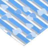 Valentine's Day hearts on striped background  テーブルクロス (アングル)