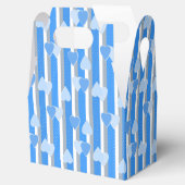 Valentine's Day hearts on striped background  フェイバーボックス (オープン)