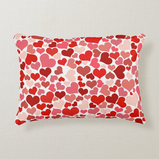 Valentine's Day Hearts Pattern アクセントクッション (正面)