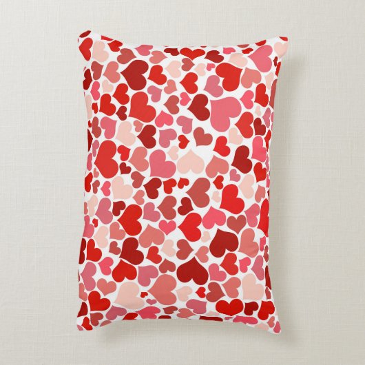 Valentine's Day Hearts Pattern アクセントクッション (裏面(縦))