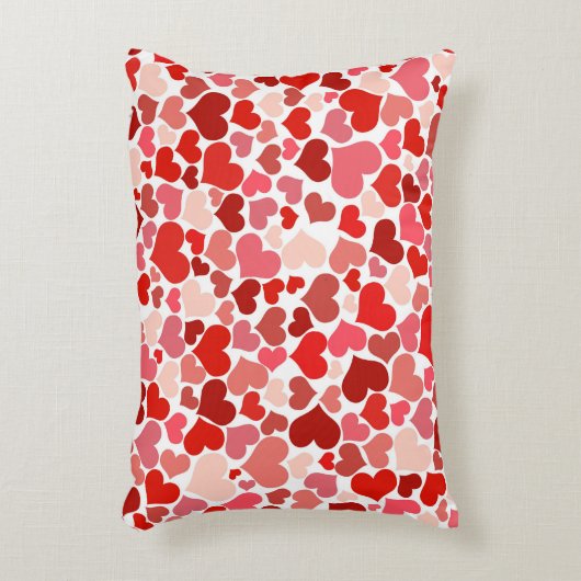 Valentine's Day Hearts Pattern アクセントクッション (正面(垂直))