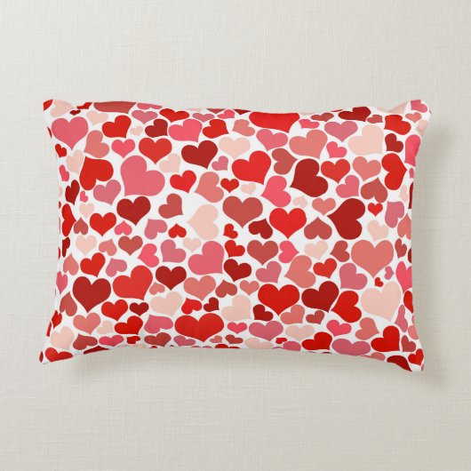 Valentine's Day Hearts Pattern アクセントクッション (裏面)