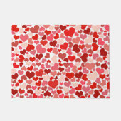 Valentine's Day Hearts Pattern ドアマット (正面)