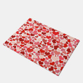 Valentine's Day Hearts Pattern ドアマット (アングル)