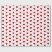 Valentine's Day Hearts Pattern Wrapping Paper ラッピングペーパー (フラット)
