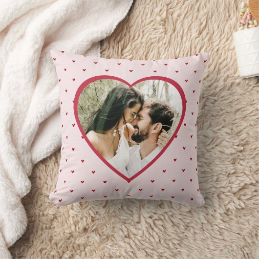 Valentine's Day Hearts Red Photo クッション (ブランケット)