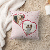 Valentine's Day Hearts Red Photo Collage クッション (ブランケット)