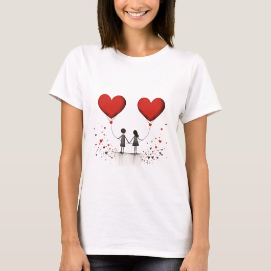 Valentines Day Hearts Tシャツ (正面)