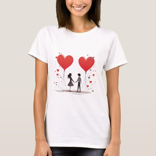 Valentines Day Hearts Tシャツ (正面)