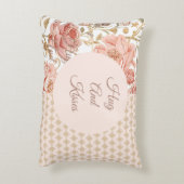 Valentine's Day, Hug and Kisses, Flowers, Pixels アクセントクッション (裏面(縦))