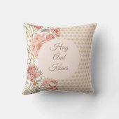 Valentine's Day, Hug and Kisses, Flowers, Pixels クッション (裏面)