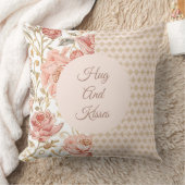 Valentine's Day, Hug and Kisses, Flowers, Pixels クッション (ブランケット)