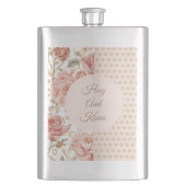 Valentine's Day, Hug and Kisses, Flowers, Pixels フラスク (正面)