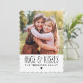 Valentine's Day Hugs Kisses Photo シーズンカード (スタンド正面)