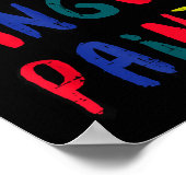 Valentines Day I Love To Finger Paint Matching Cou ポスター (角)