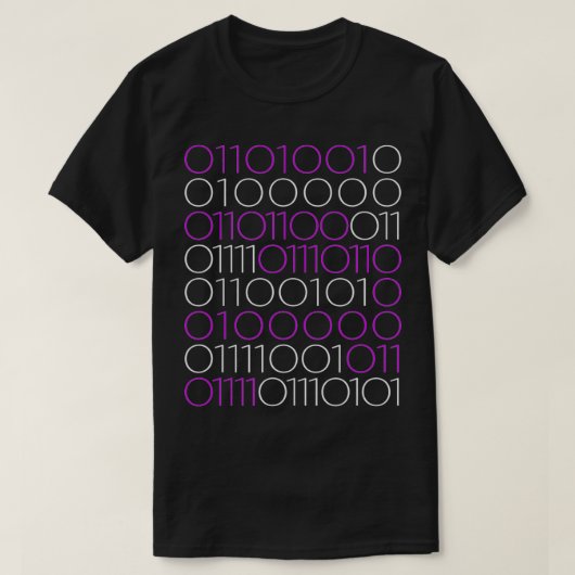 Valentines Day I Love You Binary Code おもしろいギークN Tシャツ (デザイン正面)