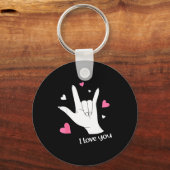 Valentines Day I Love You Hand Sign Language Asl H キーホルダー (正面)