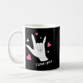 Valentines Day I Love You Hand Sign Language Asl H コーヒーマグカップ (左)